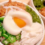 超ヘルシー♪平皿で4種のネバネバ爆弾丼